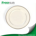 8" blank double golden rim personalized ceramic plates